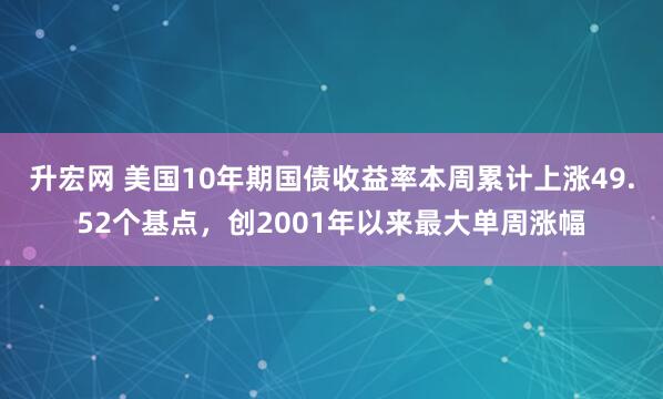 升宏网 美国10年期国债收益率本周累计上涨49.52个基点，创2001年以来最大单周涨幅