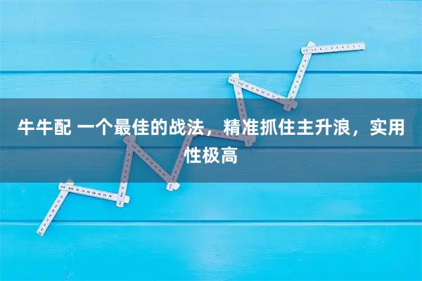牛牛配 一个最佳的战法，精准抓住主升浪，实用性极高